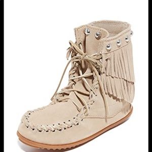 Rebecca Minkoff Fringe Moccasin Boots